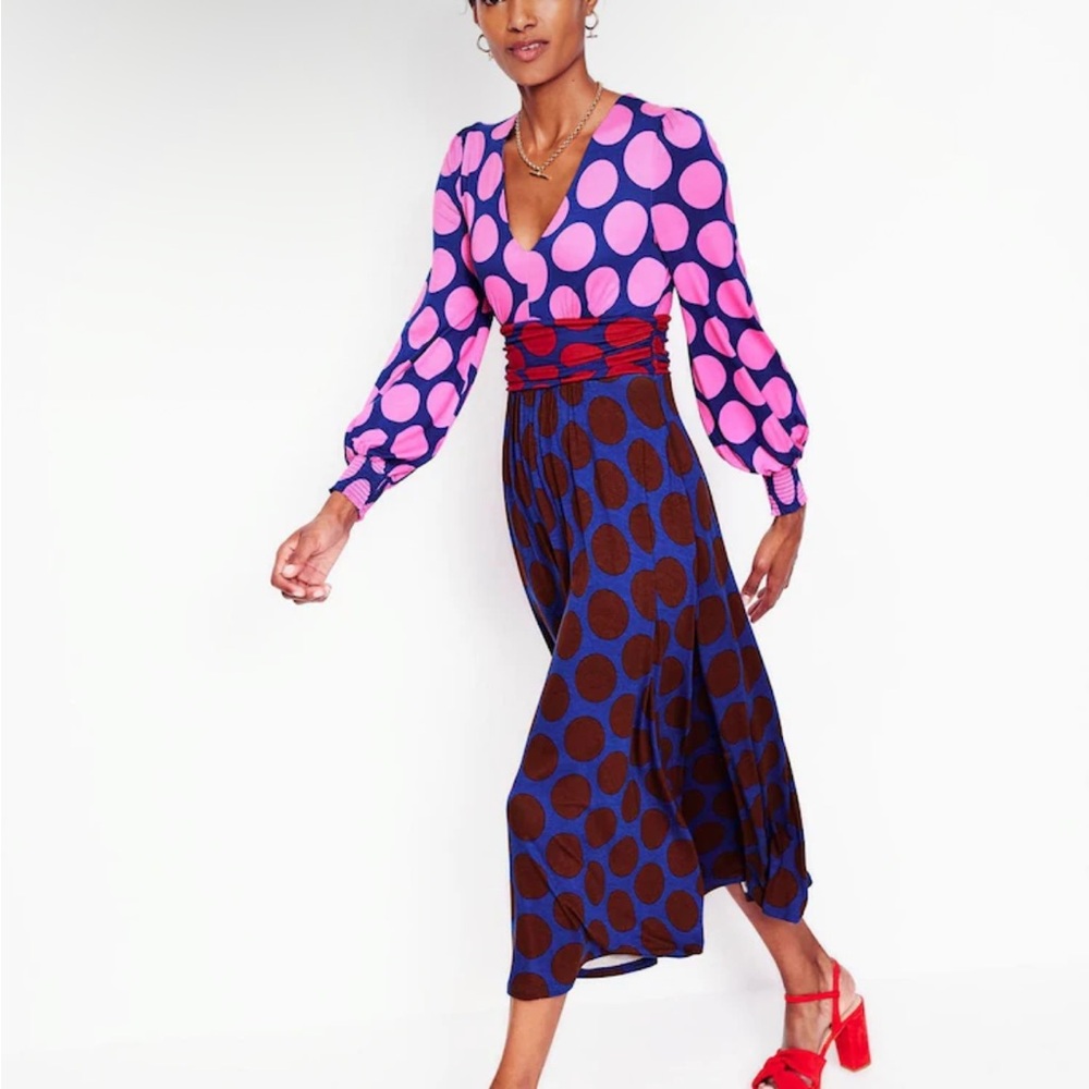 Boden Pink Petite Daphne Jersey Maxi Dress 10 petite